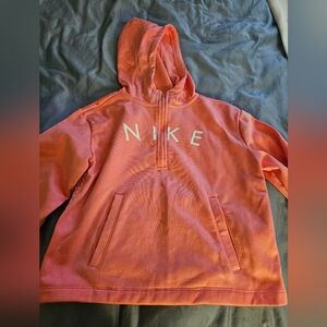 Nike Girls Coral Butterfly print hoodie